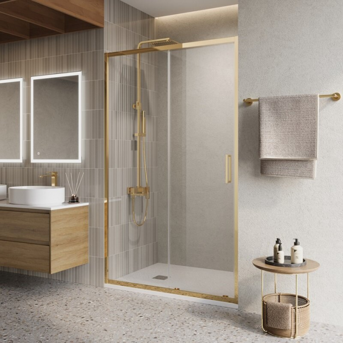 Душевая дверь BELBAGNO LUCE-BF-1-100-C-ORO Душевая дверь BELBAGNO LUCE-BF-1-100-C-ORO
