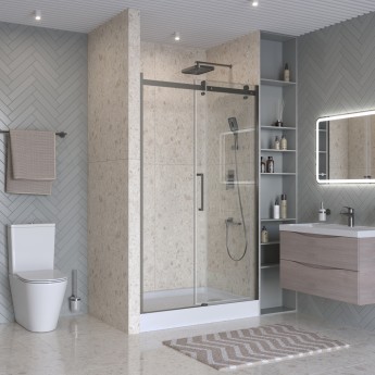 Душевая дверь BELBAGNO MARINO-2-BF-1-150-C-GM Душевая дверь BELBAGNO MARINO-2-BF-1-150-C-GM