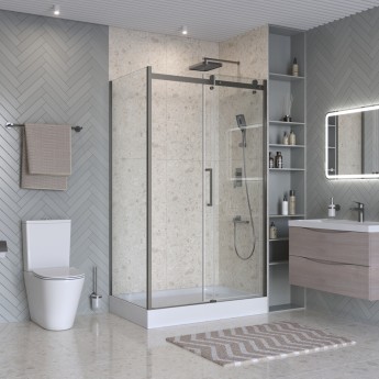 Душевой уголок BELBAGNO MARINO-2-AH-1-110/100-C-GM Душевой уголок BELBAGNO MARINO-2-AH-1-110/100-C-GM